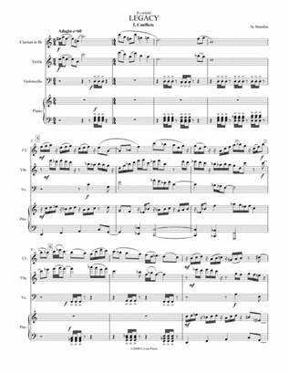 Legacy for Clarinet, Violin, Cello, and Piano