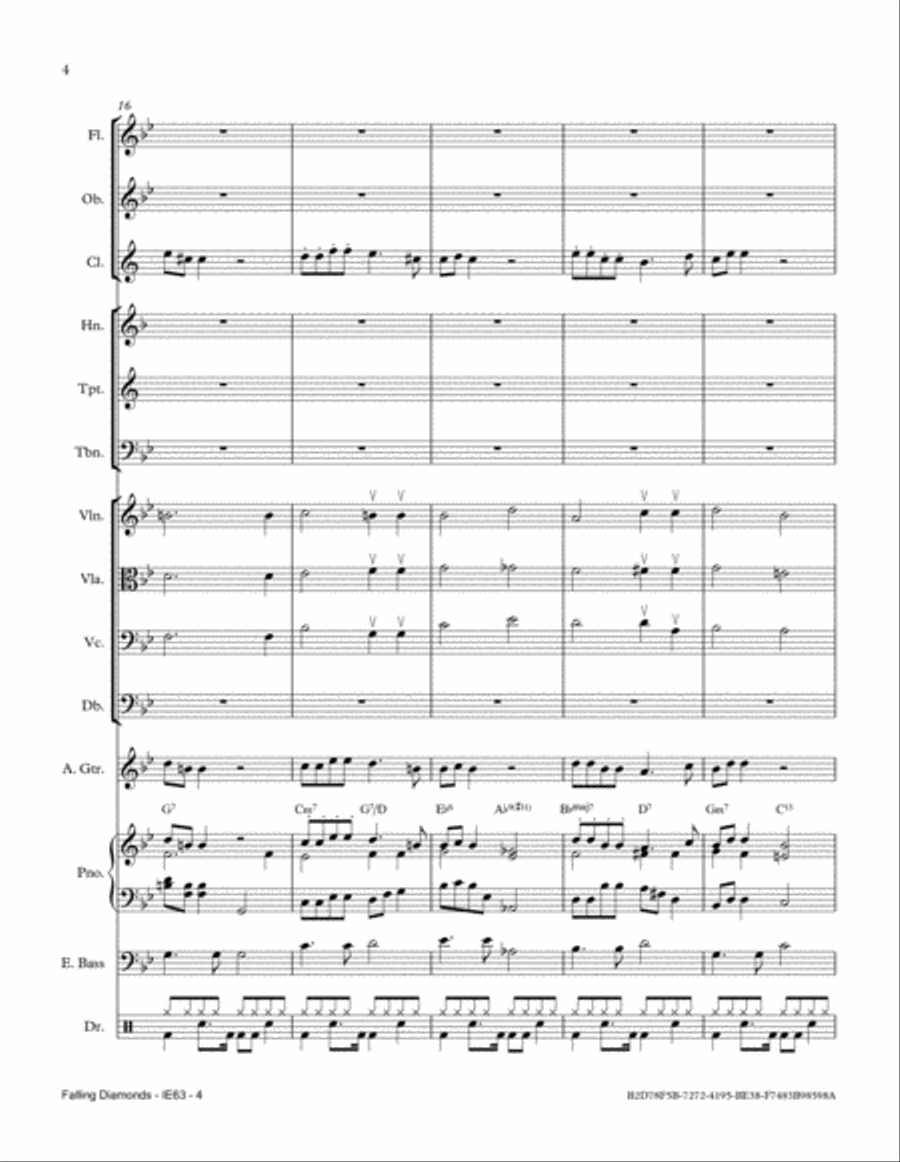 Falling Diamonds Full Orchestra scores gallery preview page 4