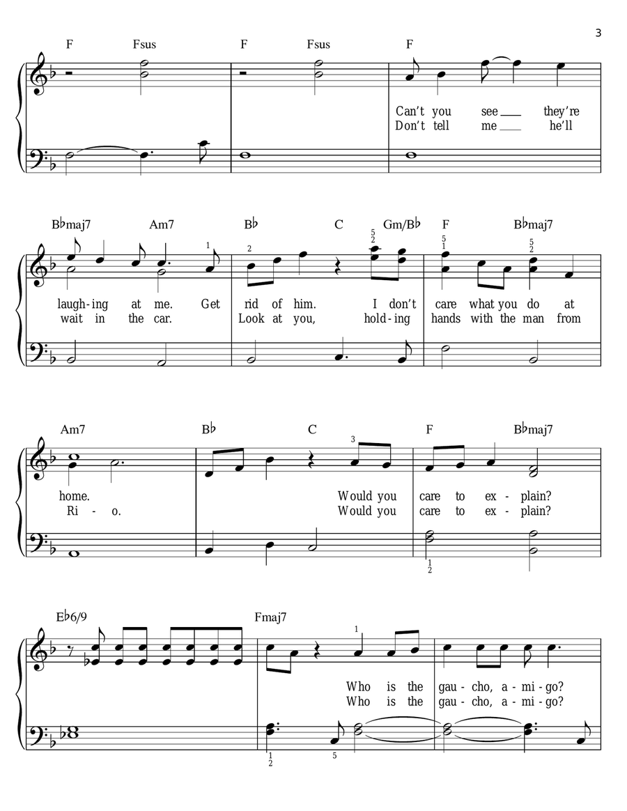 Gaucho Easy Piano scores gallery preview page 3