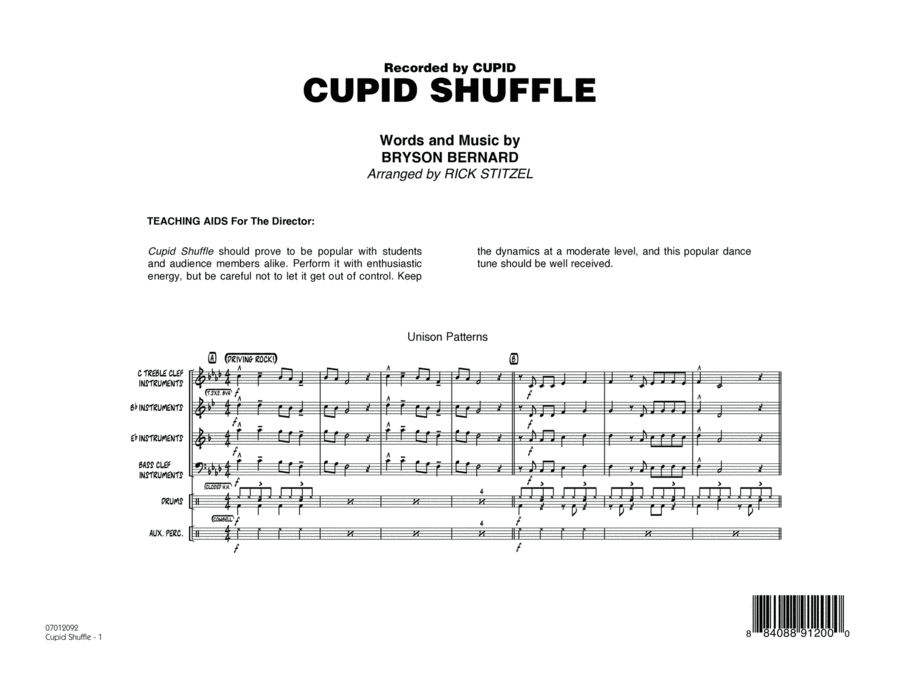 Cupid Shuffle - Conductor Score (Full Score) Jazz Ensemble scores gallery preview page 1