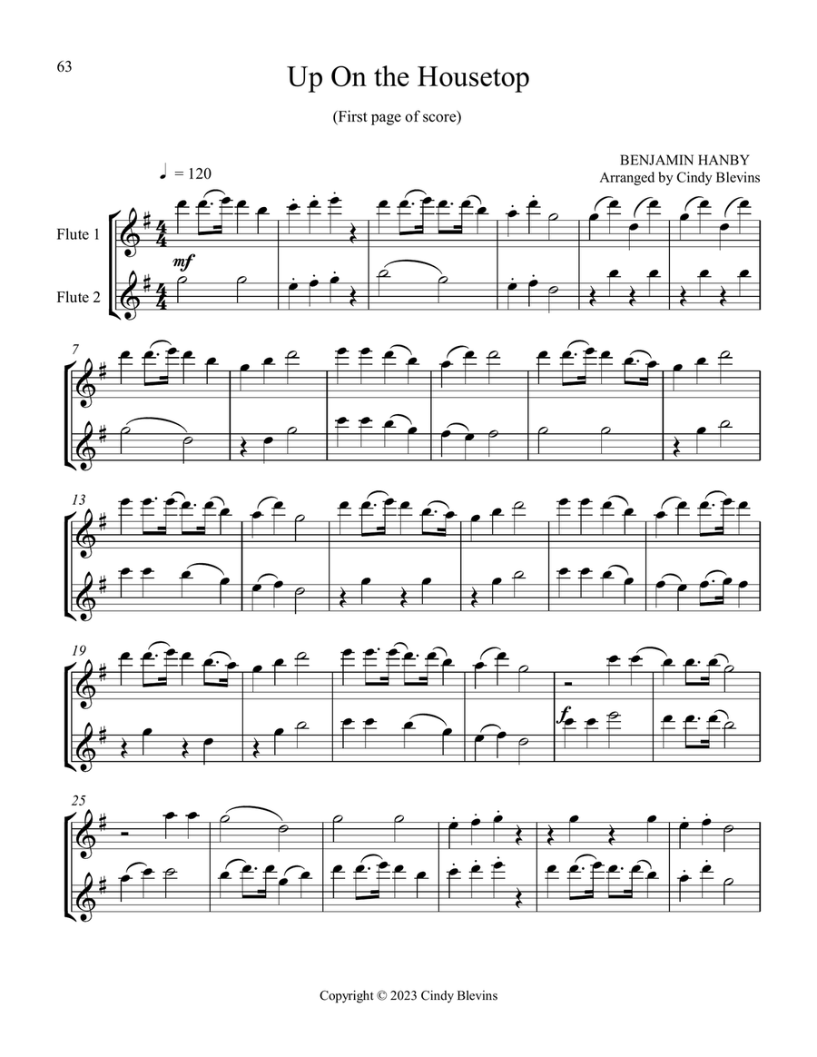 Flute Duets for Christmas, Vol. III (12 arrangements) Flute Duet scores gallery preview page 4