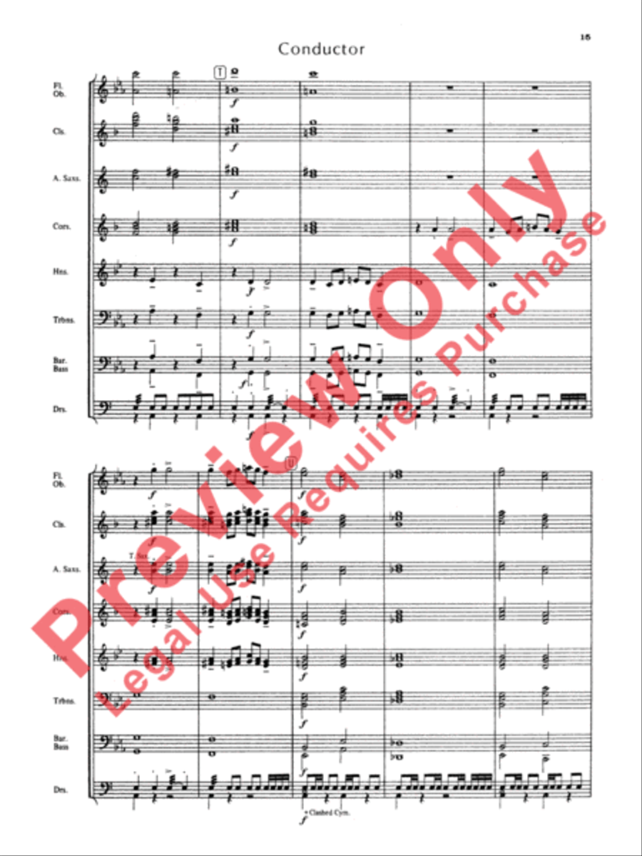 Blue Ridge Overture Concert Band scores gallery preview page 16