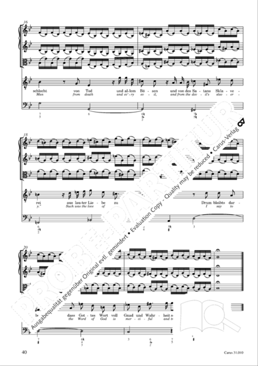 Magnify the Lord, my soul (Meine Seel erhebt den Herren) 4-Part scores gallery preview page 36