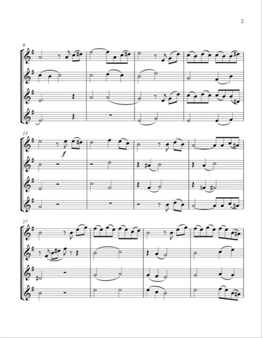 Speak Softly Love String Quartet scores gallery preview page 3