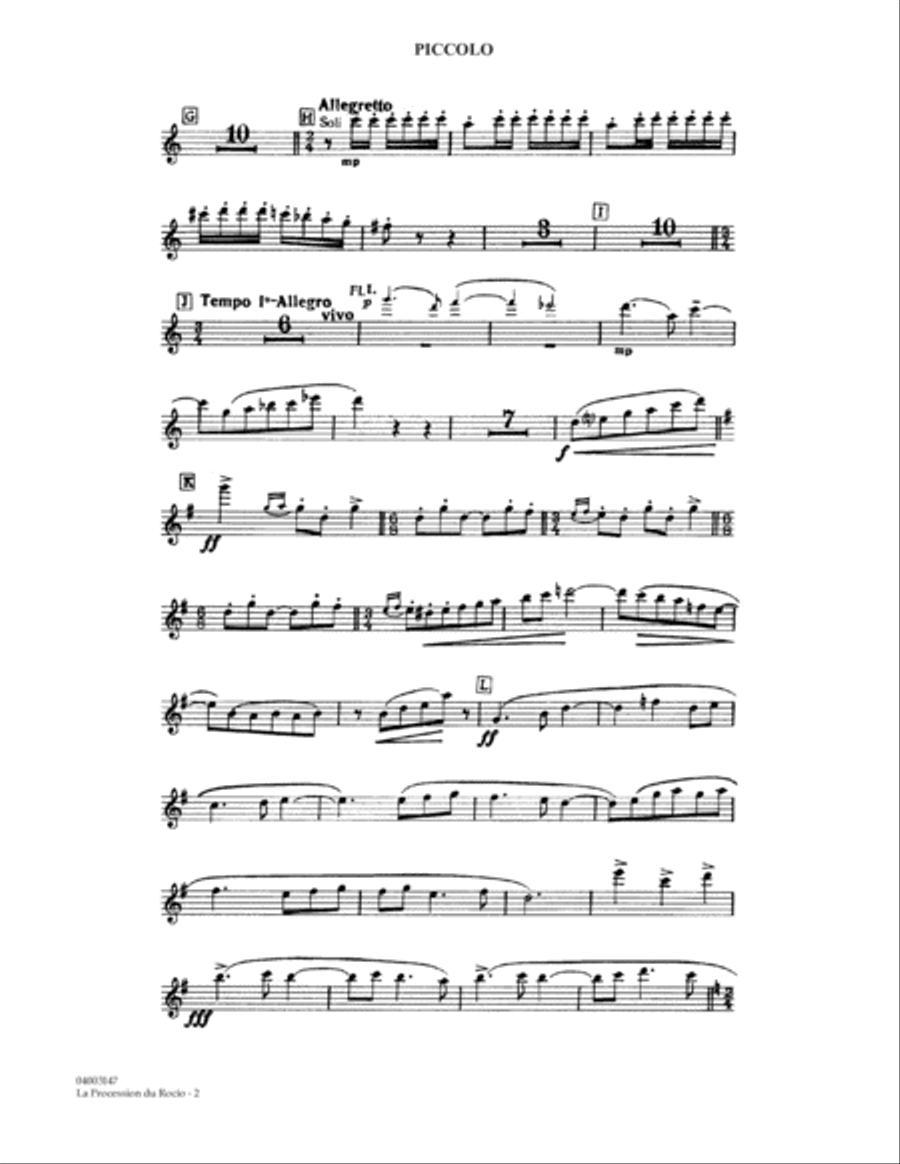 La Procession du Rocio (arr. Alfred Reed) - Piccolo Concert Band scores gallery preview page 2
