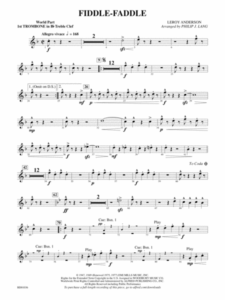 Fiddle-Faddle: (wp) 1st B-flat Trombone T.C.