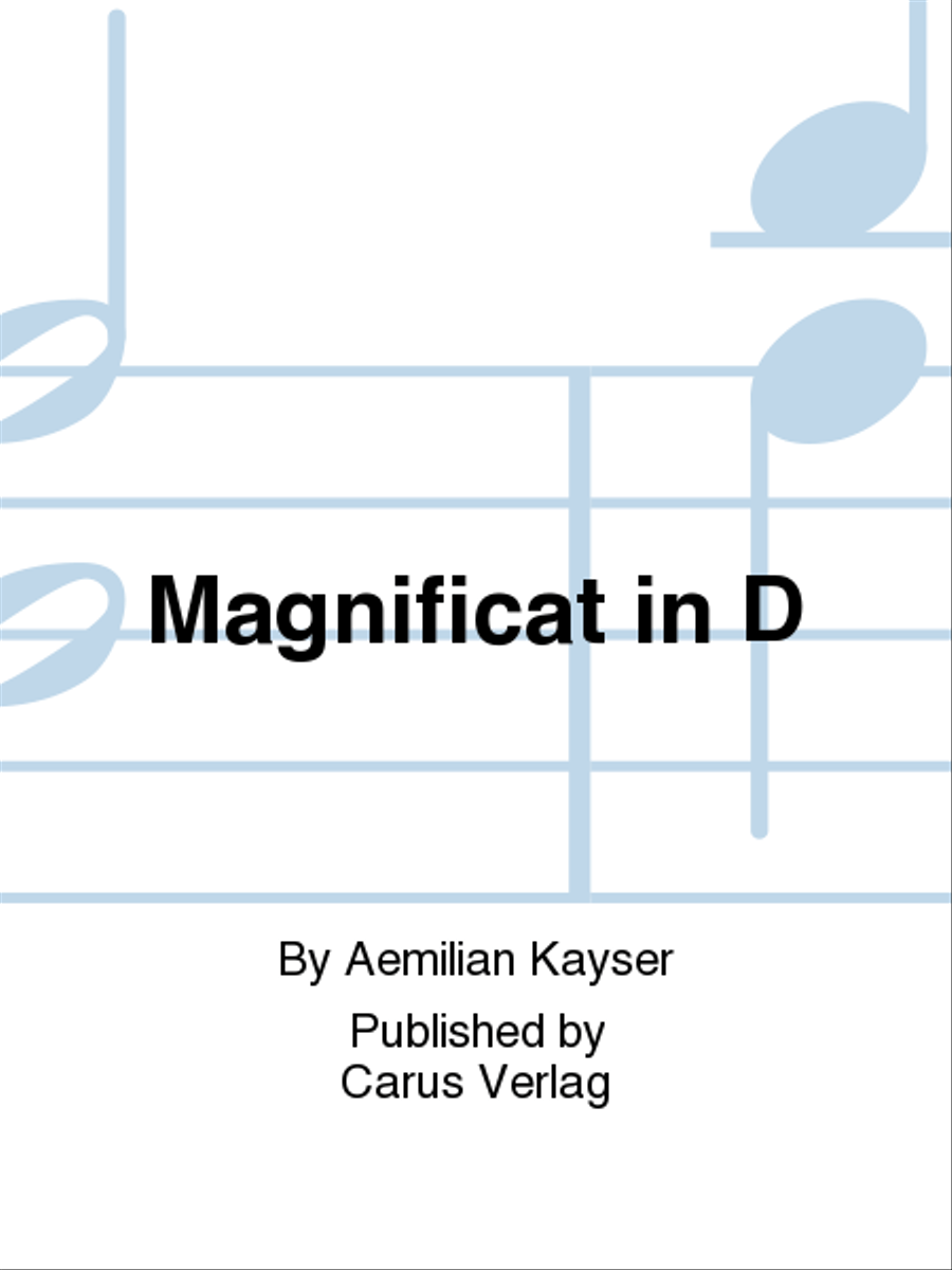 Magnificat in D Magnificat in D 4-Part scores gallery preview page 1