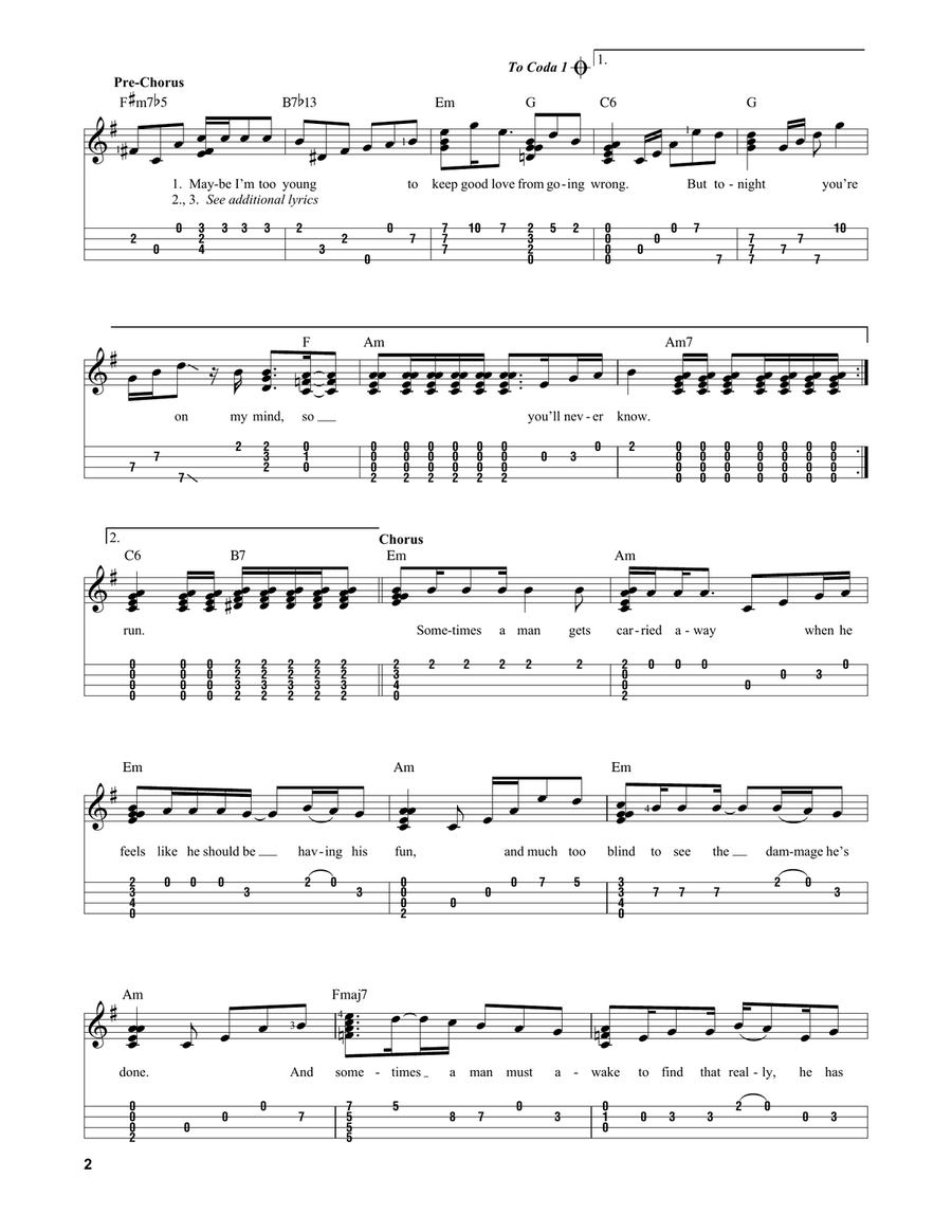 Lover, You Should've Come Over Ukulele scores gallery preview page 2