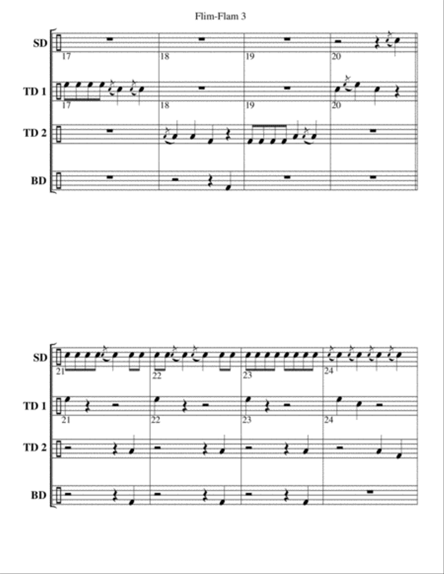 Flim-Flam Percussion Ensemble scores gallery preview page 4