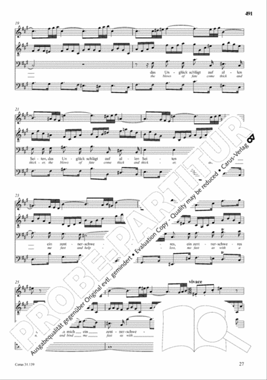 The Complete Sacred Vocal Works (Das geistliche Vokalwerk) Voice scores gallery preview page 492