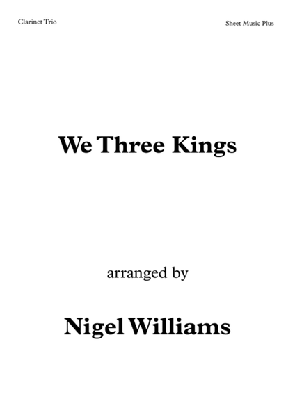 We Three Kings, for Clarinet Trio image number null