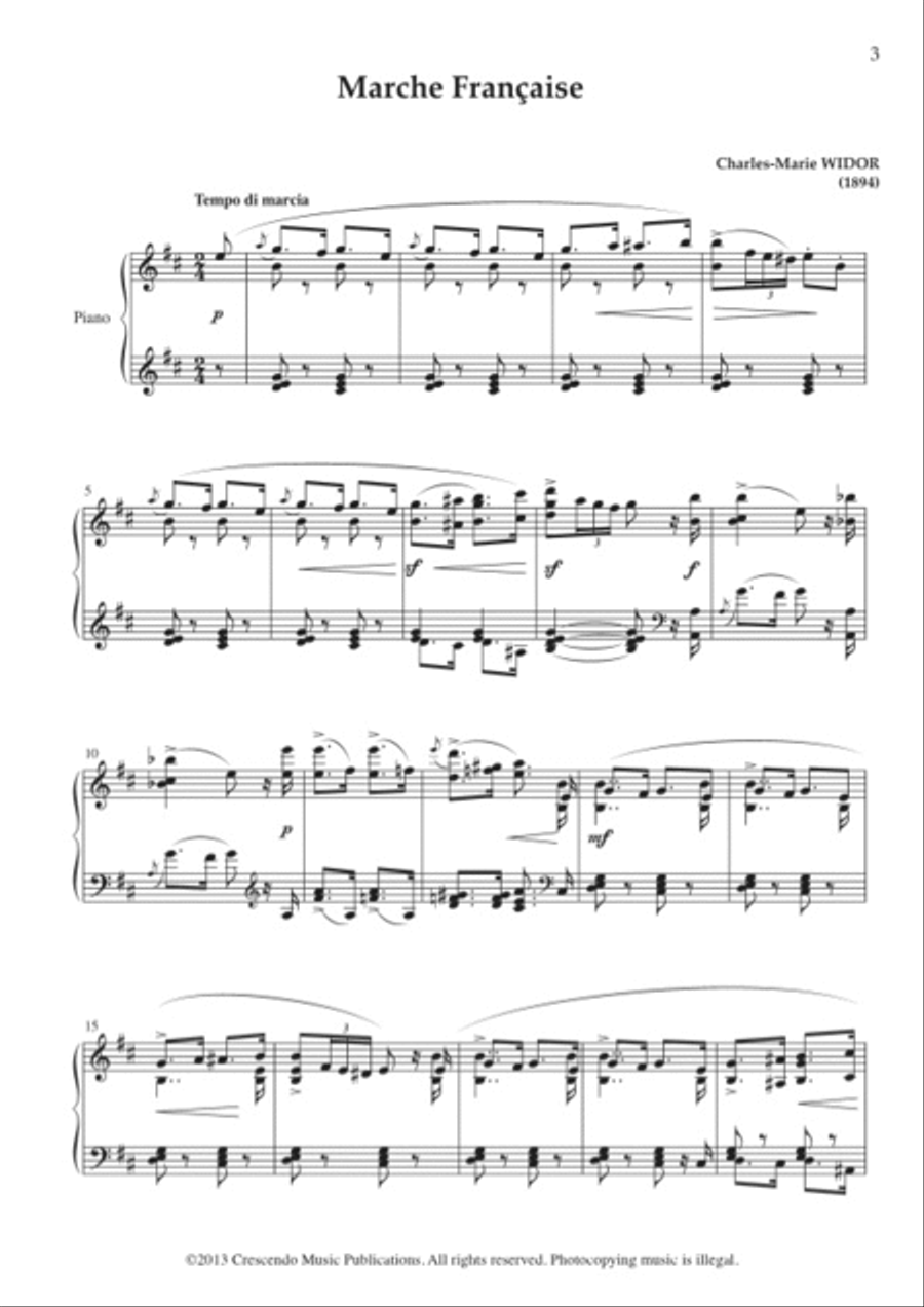 Marche Francaise Piano Solo scores gallery preview page 2