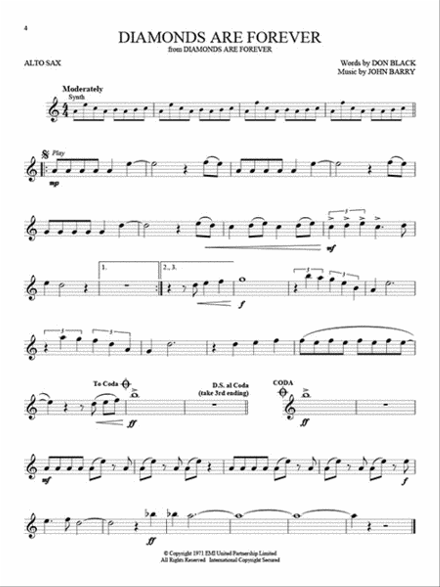 James Bond Alto Saxophone scores gallery preview page 3