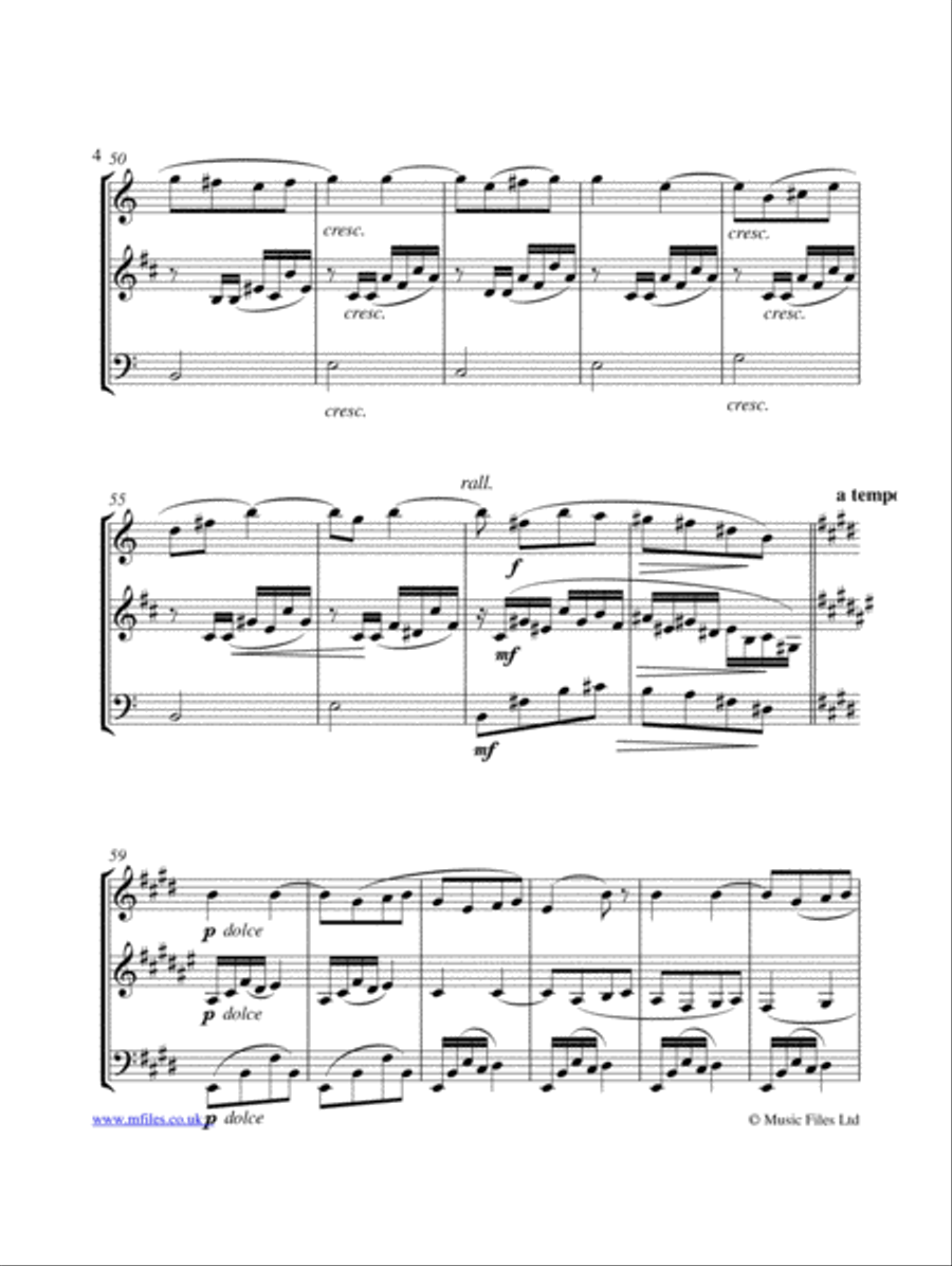 Gabriel Faure's Dolly Suite: No.1 Berceuse for Woodwind Trio Woodwind Trio scores gallery preview page 4