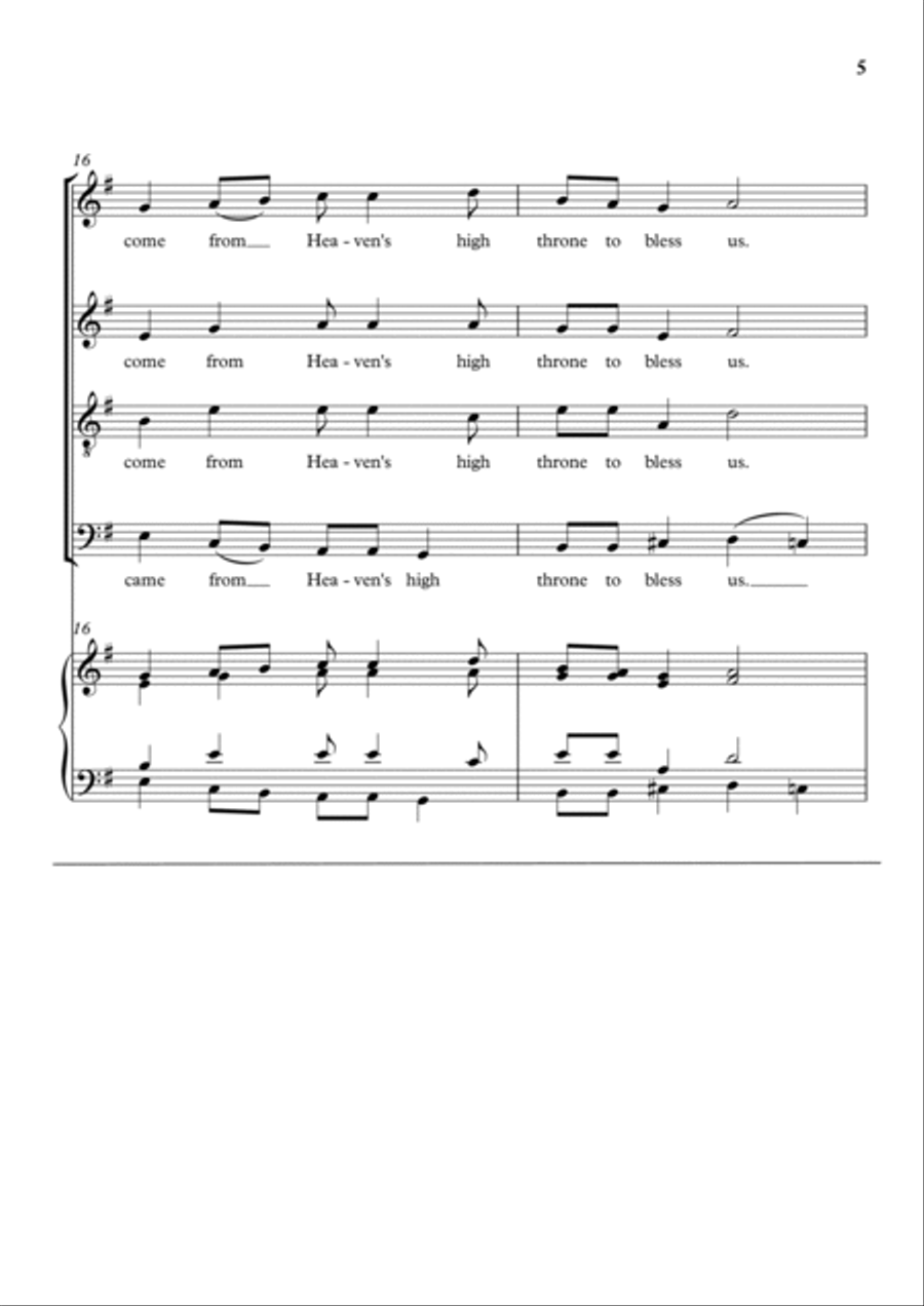 Ring Out, Ye Bells! 4-Part scores gallery preview page 6