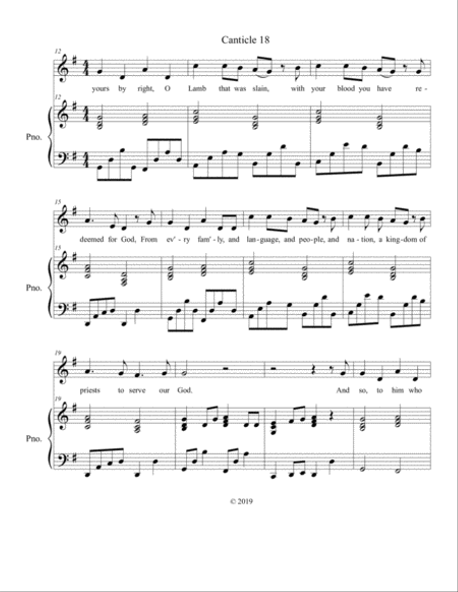 Canticle 18 Canticle 18 Voice scores gallery preview page 2
