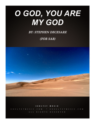 Book cover for O God, You Are My God (for SAB)