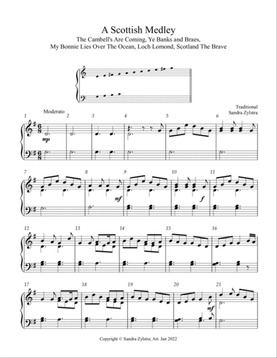 A Scottish Medley (2 octave handbells) 2-Octaves scores gallery preview page 2