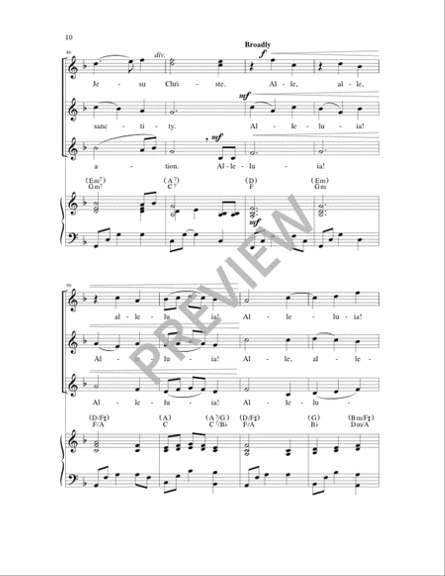 Alleluia, All the Ages 3-Part scores gallery preview page 10