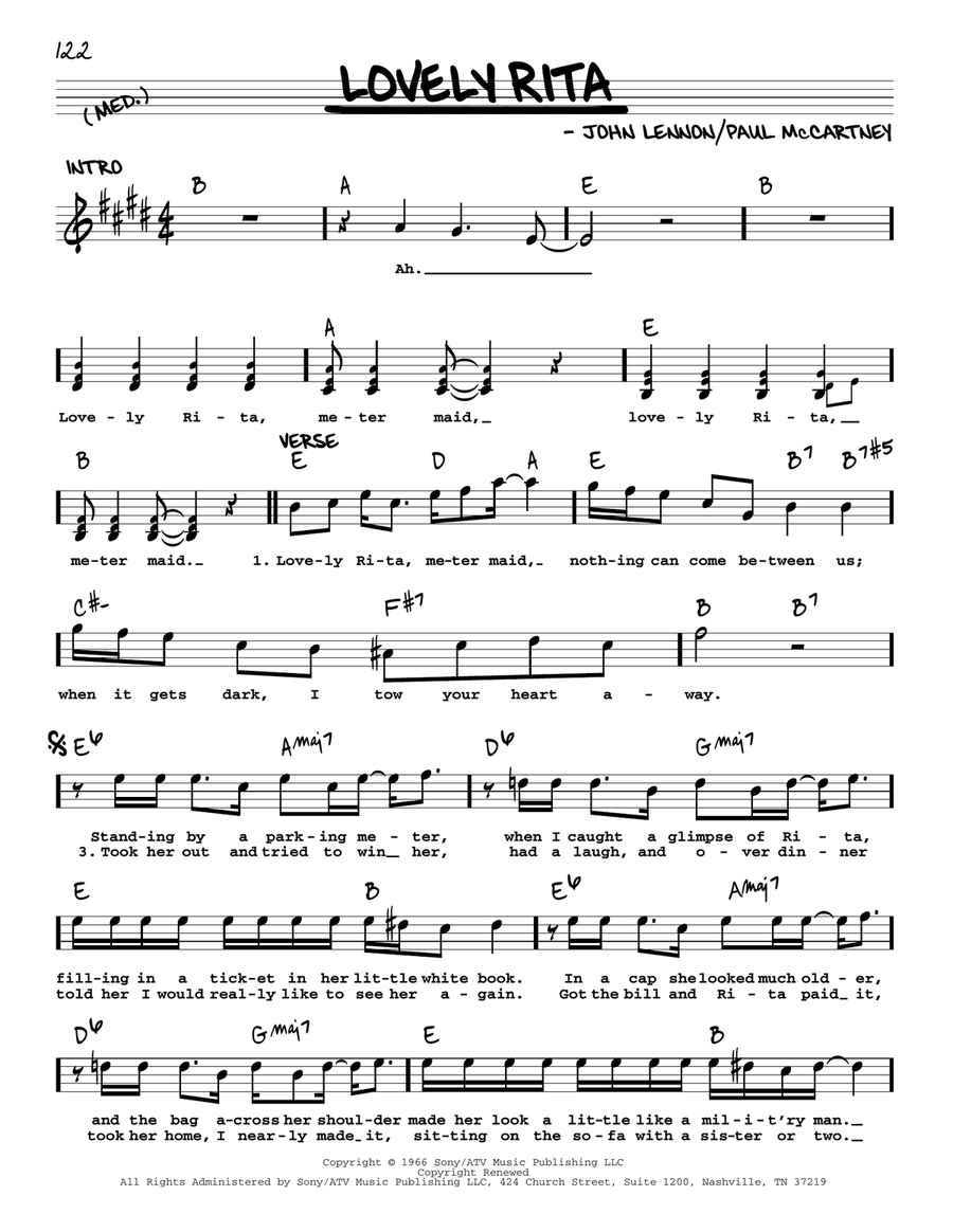 Lovely Rita [Jazz version] Voice scores gallery preview page 1