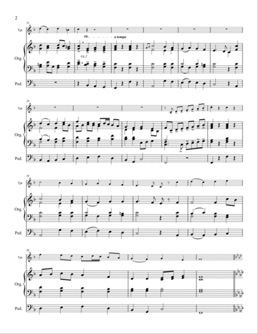 Rigaudon - One Trumpet and Organ Rigaudon - One Trumpet and Organ Trumpet Duet scores gallery preview page 3