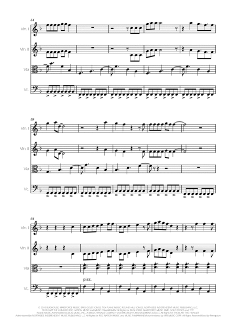 Marry You String Quartet scores gallery preview page 4