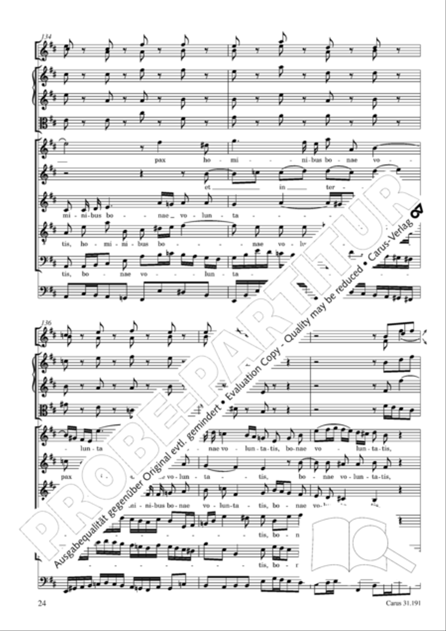 Gloria in excelsis Deo SSATB scores gallery preview page 24