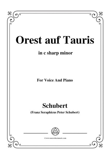 Schubert-Orest auf Tauris(Orestes on Tauris),D.548,in c sharp minor,for Voice&Piano image number null