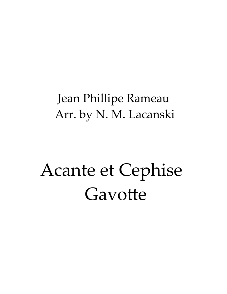 Acante et Cephise - Gavotte image number null