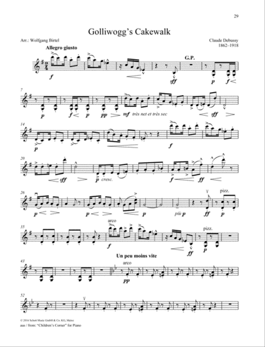 Golliwogg's Cakewalk Golliwogg's Cakewalk String Quartet scores gallery preview page 6