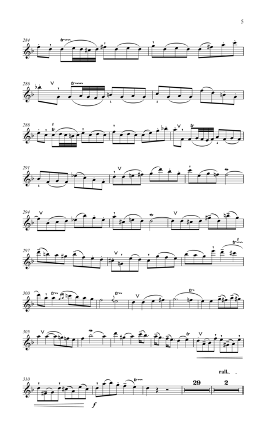 Bach, CPE Concerto for flute in D minor String Orchestra scores gallery preview page 6