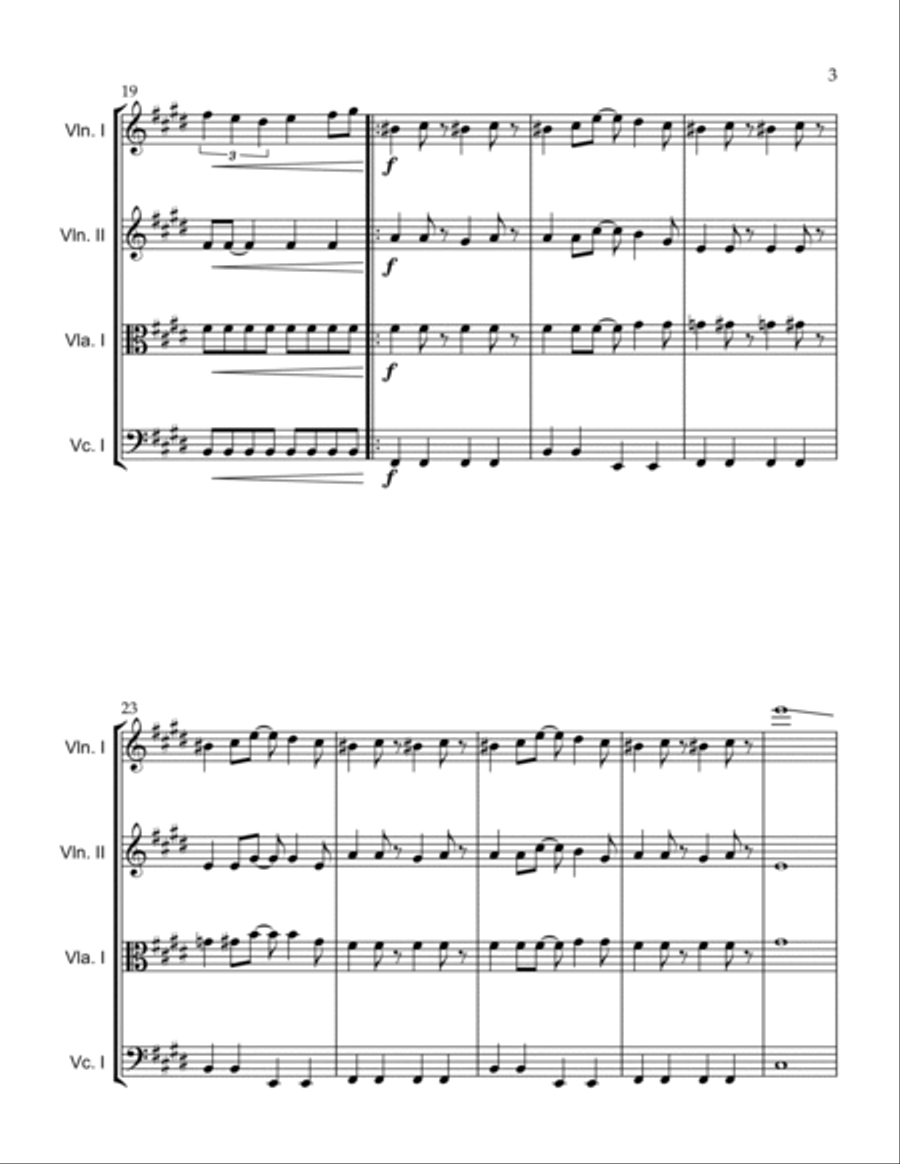 Can't Take My Eyes Off Of You String Quartet scores gallery preview page 3
