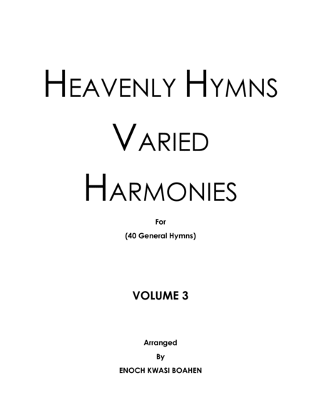 Heavenly Hymns Varied Harmonies Volume 3 image number null
