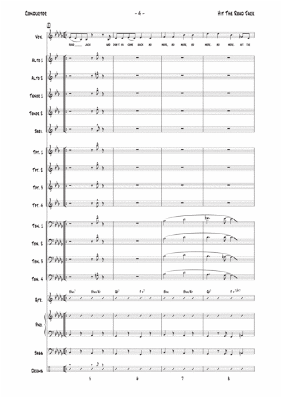 Hit The Road Jack Jazz Ensemble scores gallery preview page 4