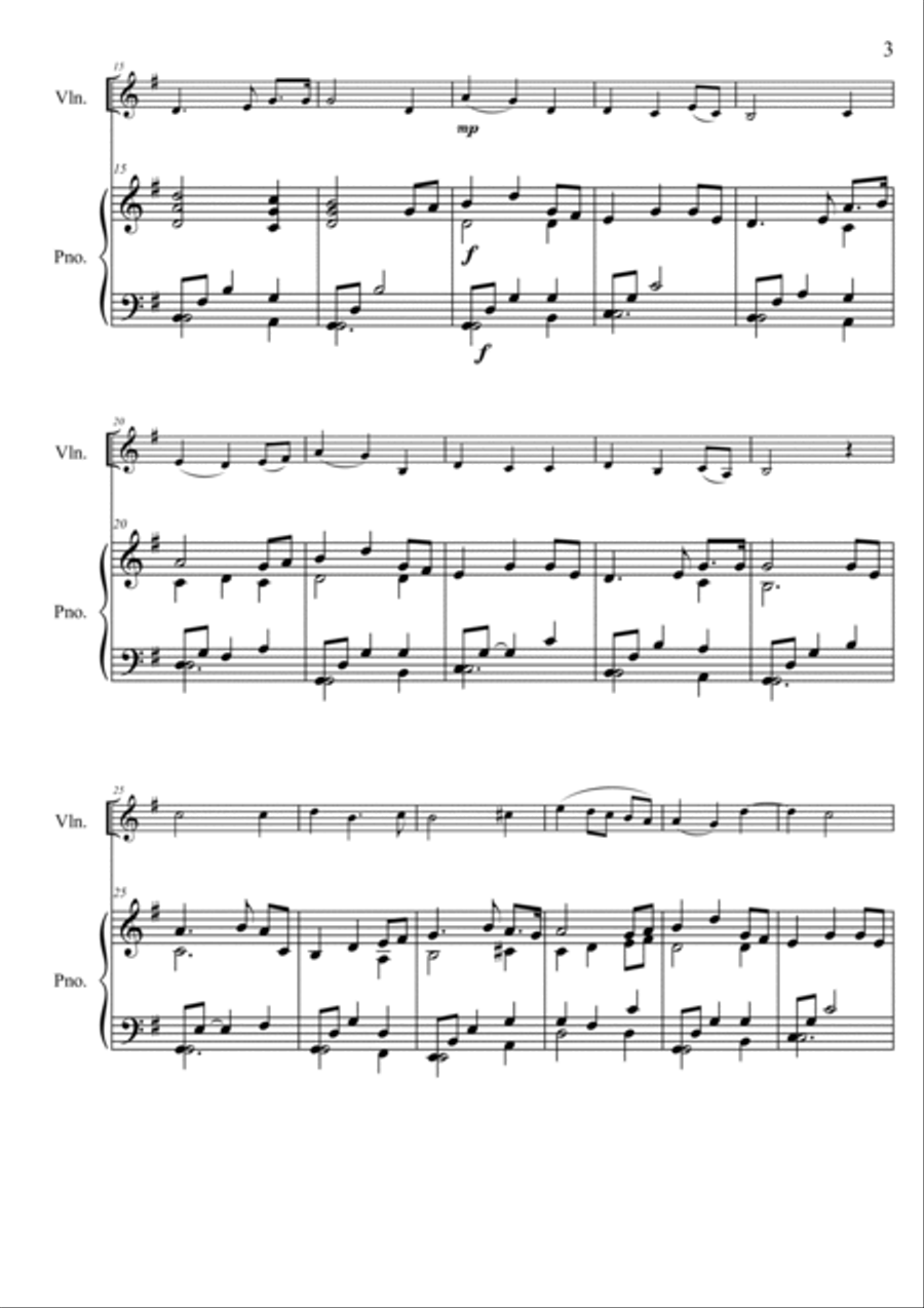 On the Shores of Lough Arrow - Violin and Piano Violin Solo scores gallery preview page 3
