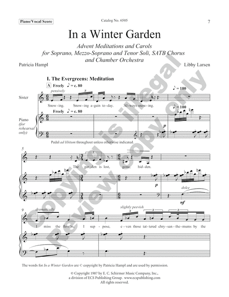 In a Winter Garden (Piano/vocal score) image number null