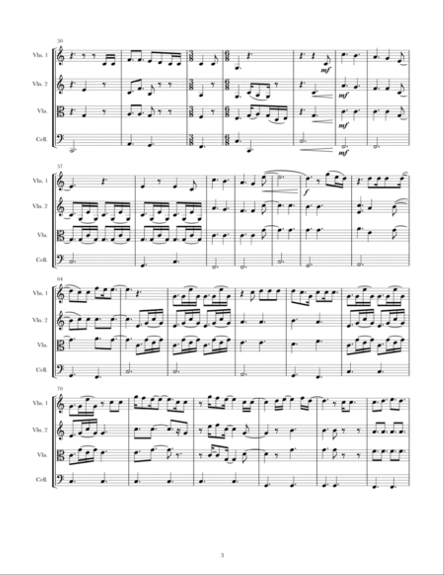 Gale Song String Quartet scores gallery preview page 3