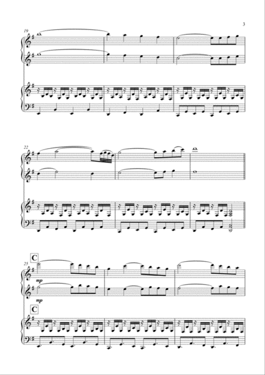 Ti voglio, ho bisogno di te, ti amo Piano scores gallery preview page 3