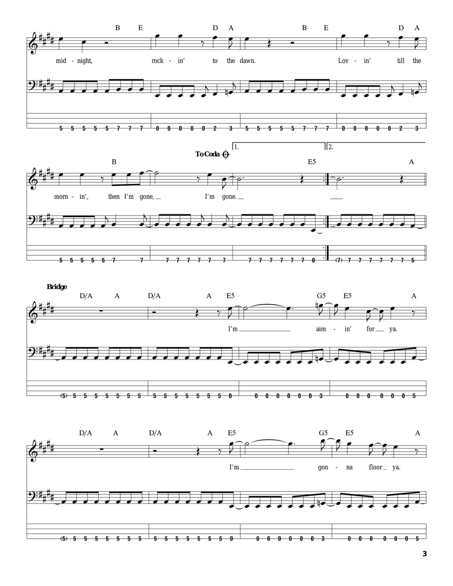 Living After Midnight Acoustic Guitar scores gallery preview page 3