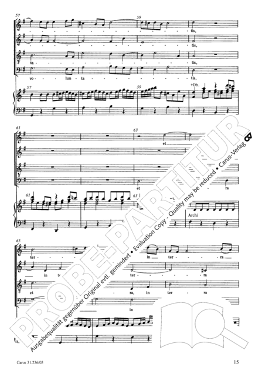 Mass in G Major 4-Part scores gallery preview page 16