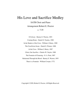 His Love and Sacrifice Medley