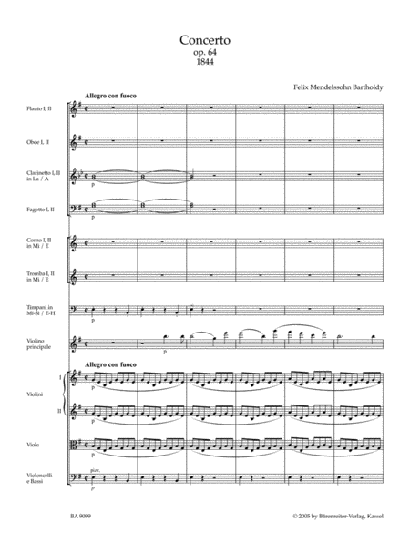 Concerto in E Minor, Opus 64