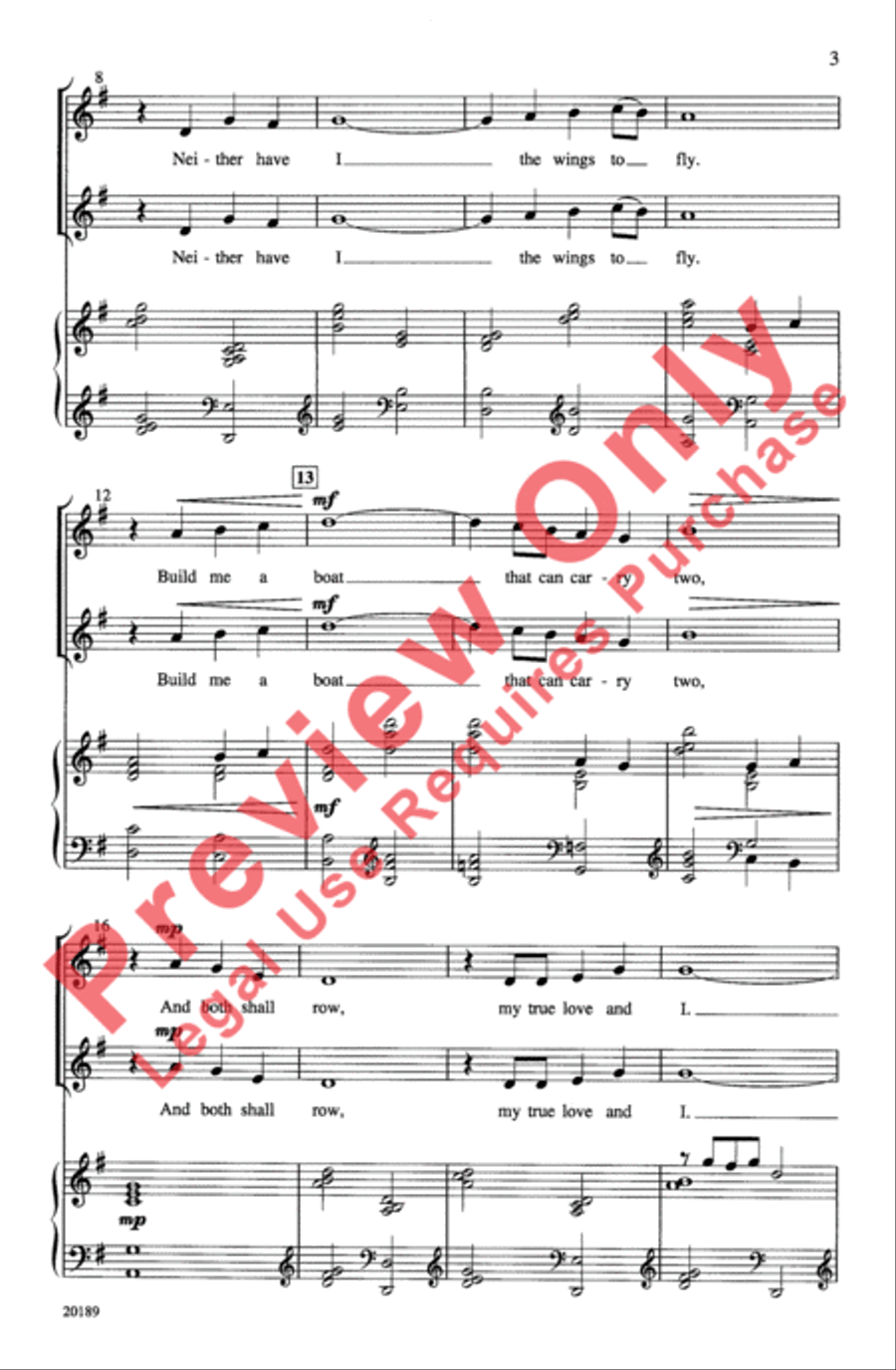 The Water Is Wide Women's Choir scores gallery preview page 3