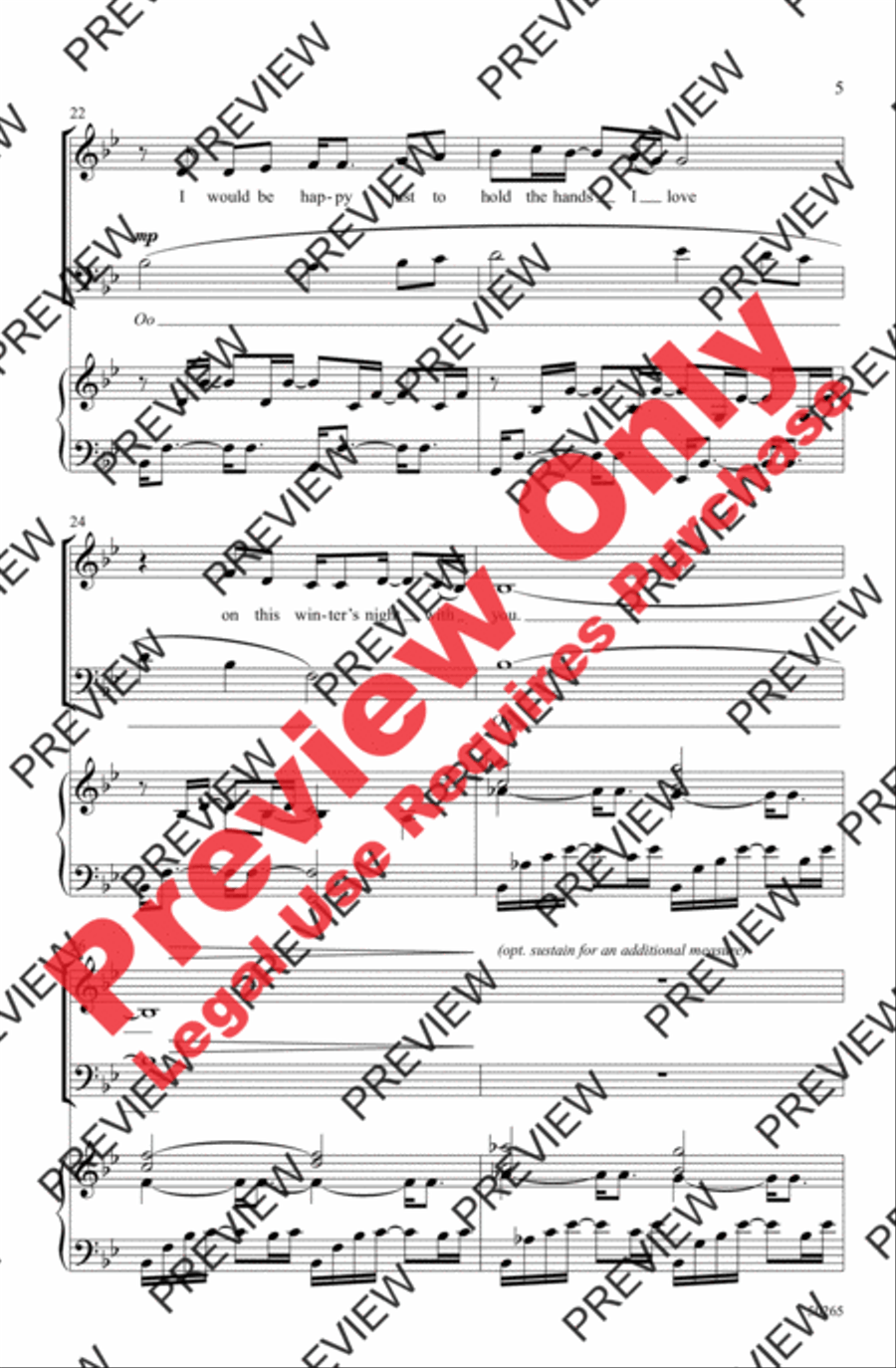 Song for a Winter's Night 3-Part scores gallery preview page 5