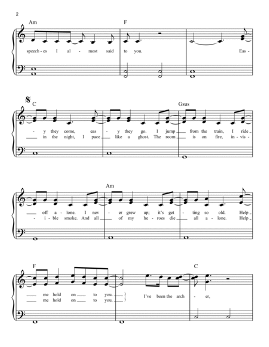 The Archer Easy Piano scores gallery preview page 2