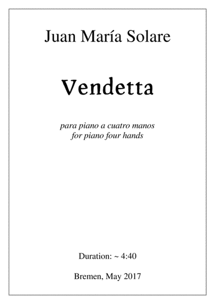 Vendetta [piano 4 hands]