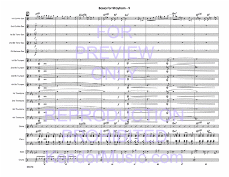 Bossa For Strayhorn Bossa For Strayhorn Jazz Ensemble scores gallery preview page 10