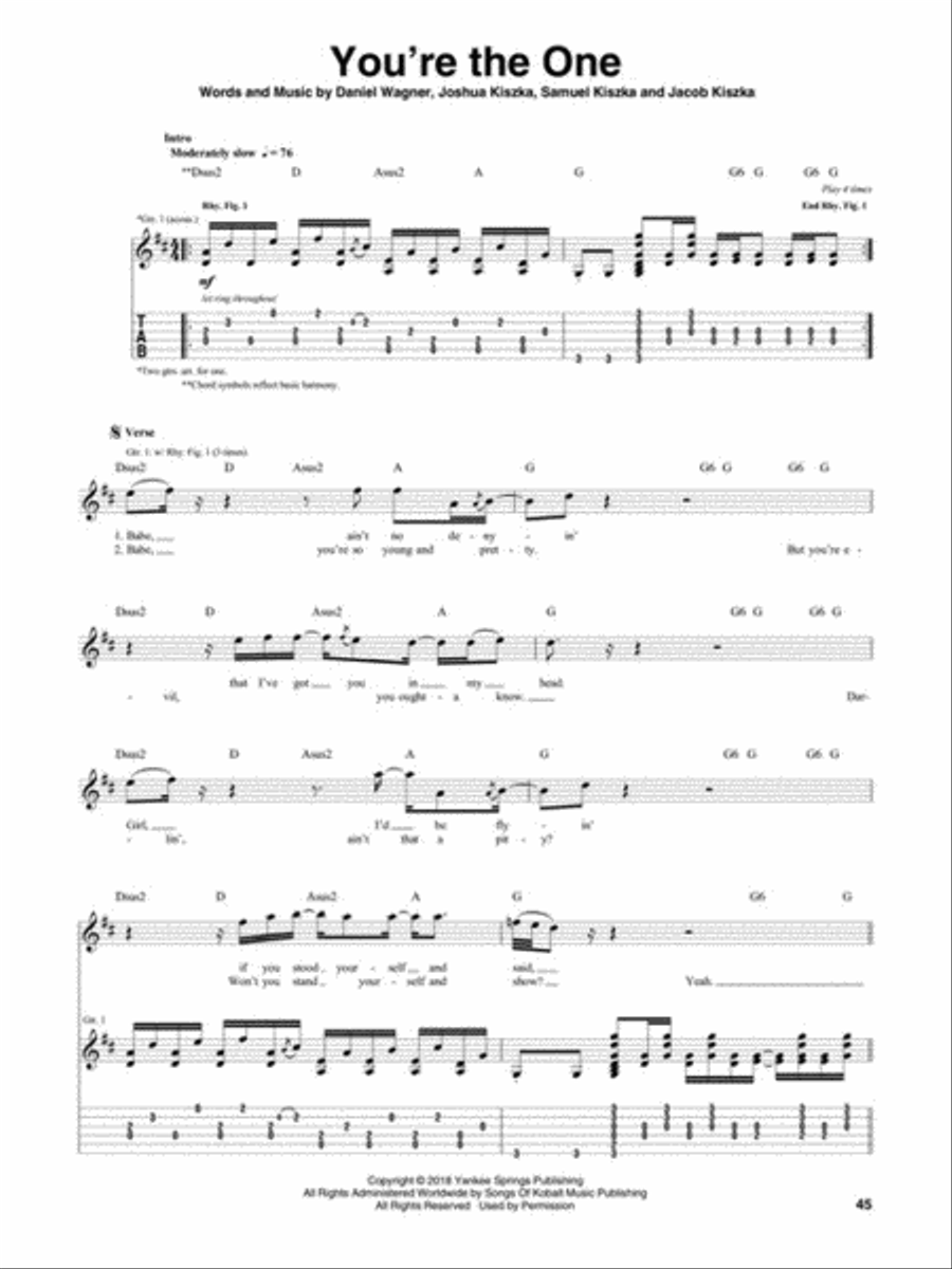 Greta Van Fleet – Anthem of the Peaceful Army Electric Guitar scores gallery preview page 5
