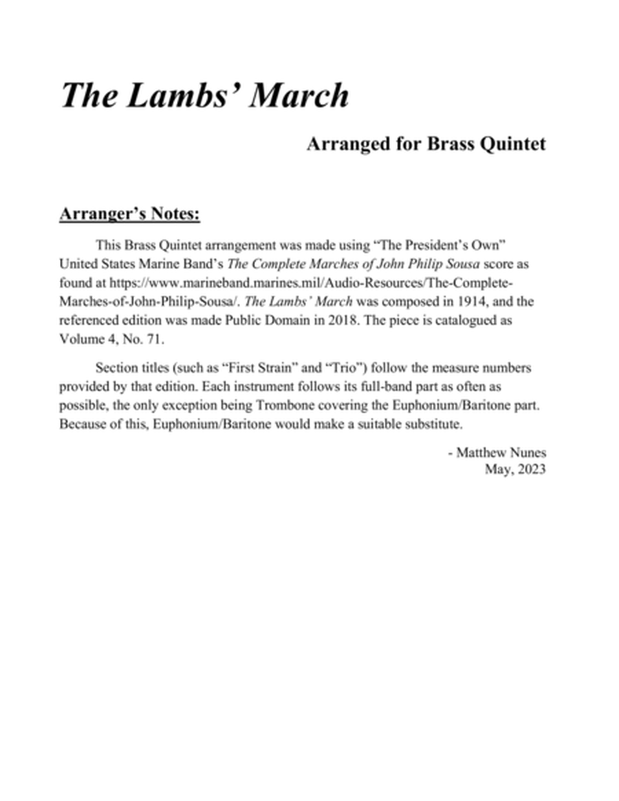 The Lambs' March image number null