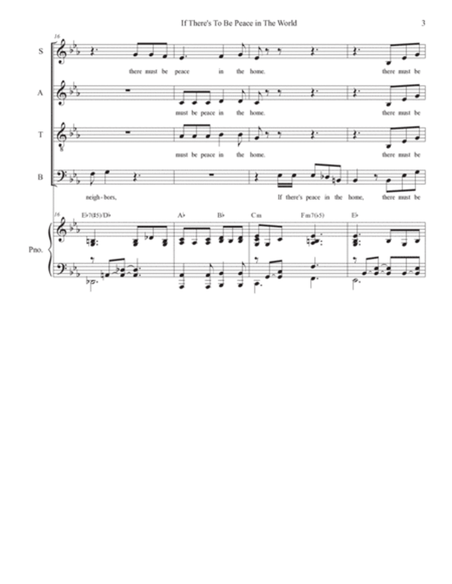 If There's To Be Peace In The World (Vocal Quartet - (SATB) image number null